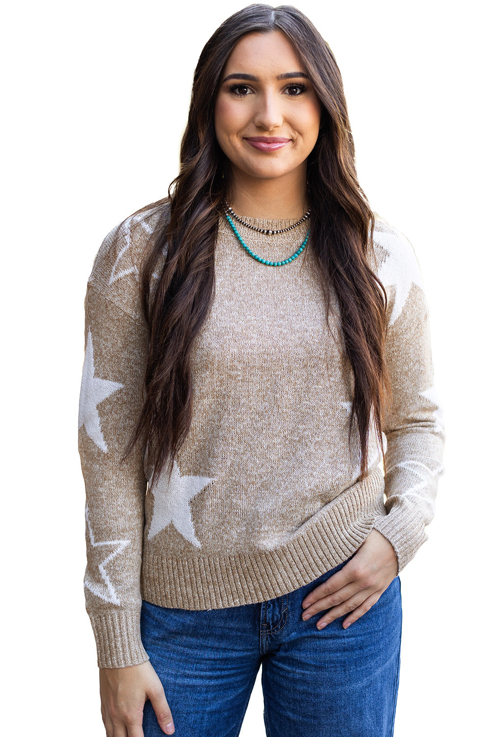 Khaki Star Sweater