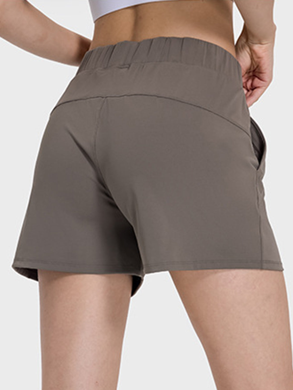 Elastic Waist Flowy Active Shorts