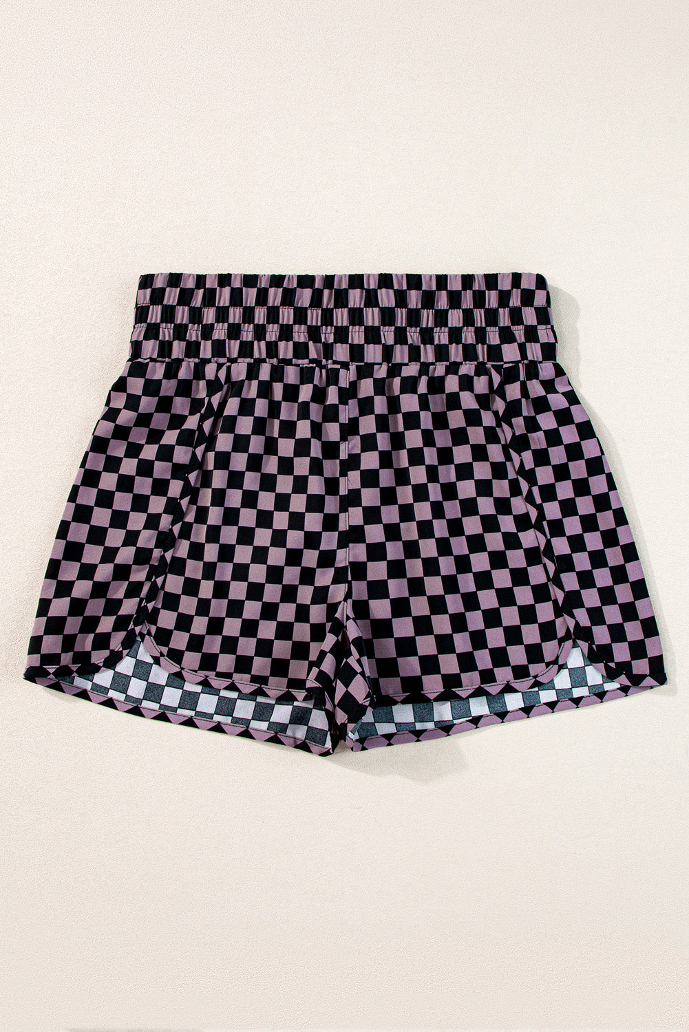 Checkered High Waisted Shorts