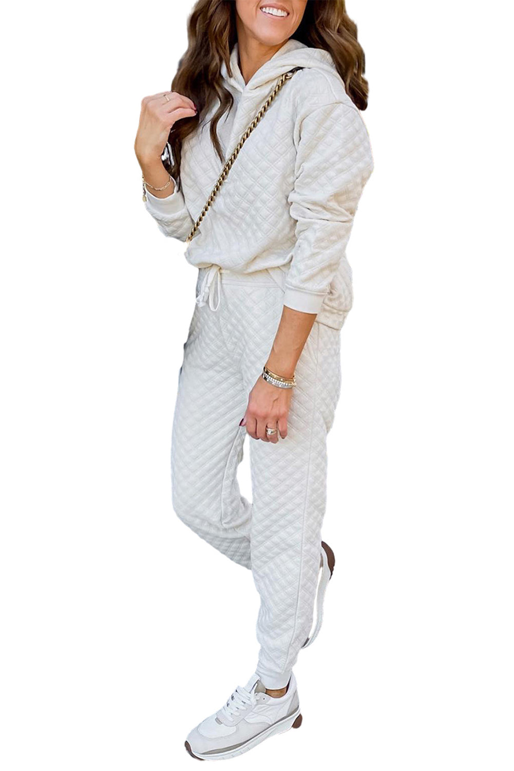 Quilted Hoodie & Sweatpants Set