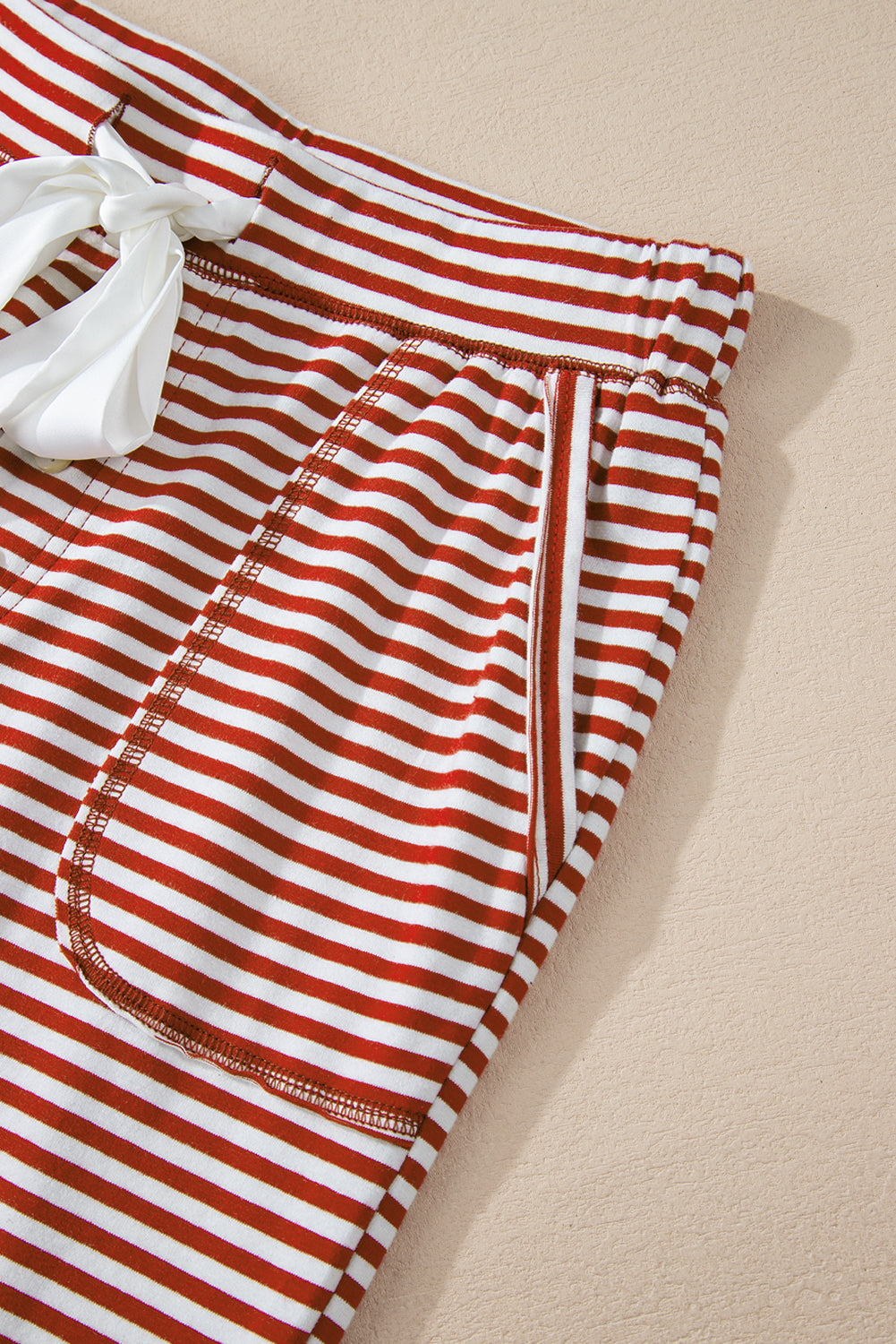 Red Stripe Top & Pants Set