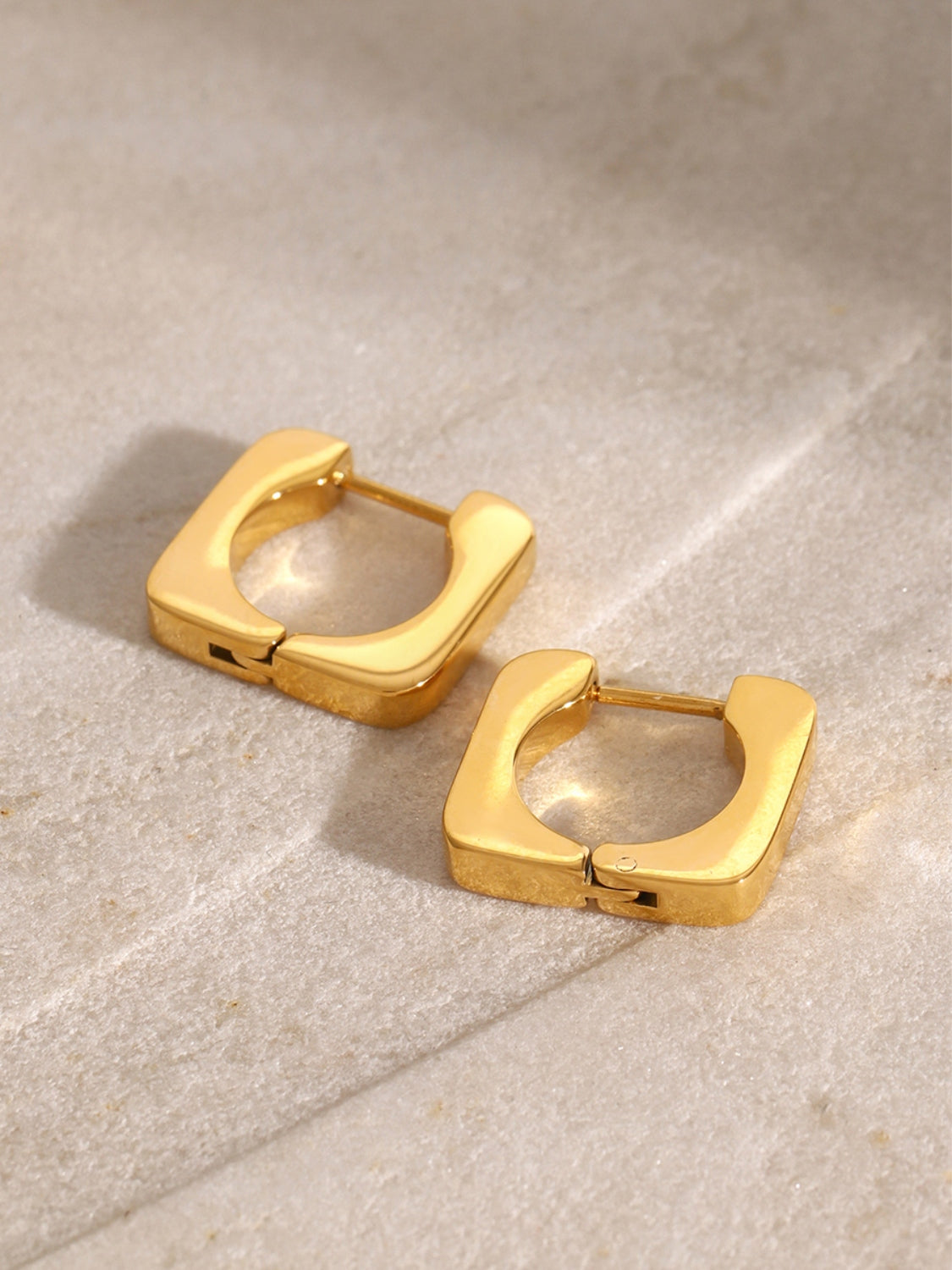 18K Gold-Plated Square Earrings