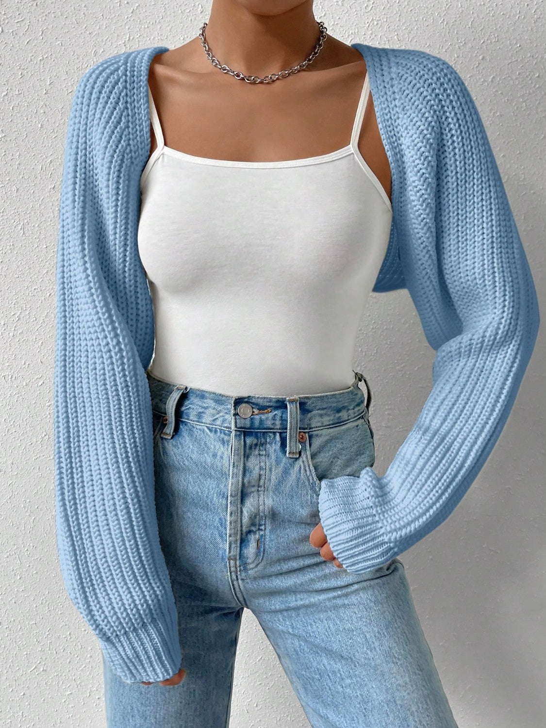 Honey Open Front Cropped Cardigan