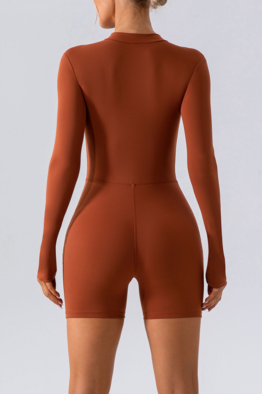 Half-Zip Long Sleeve Active Romper