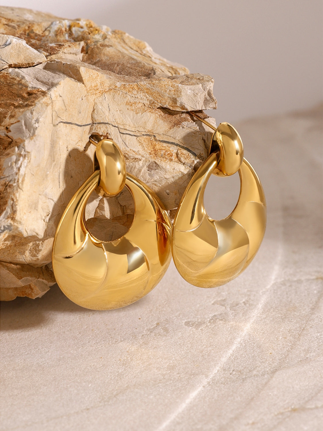 Stainless Steel Teardrop Earrings