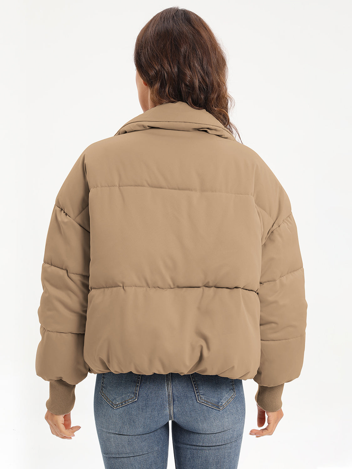 Zip-Up Turtleneck Winter Coat