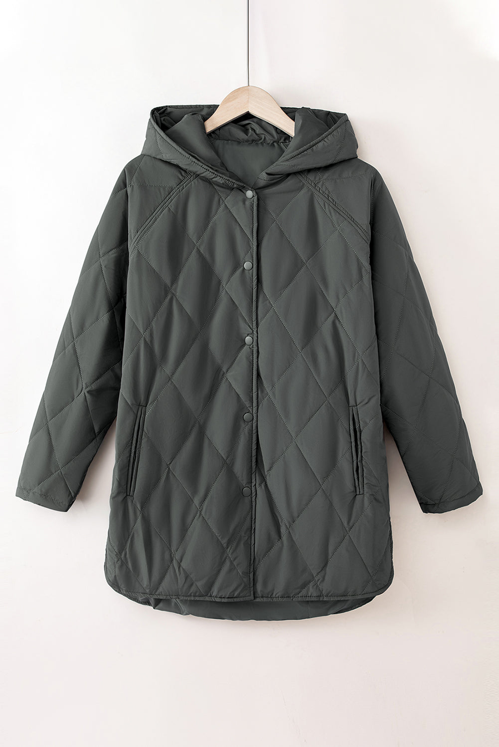 Snap-Down Quilted Winter Coat