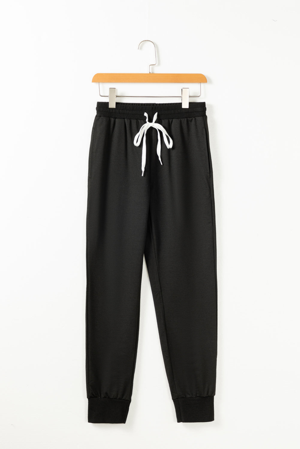 Drawstring Hoodie & High Waist Pants Set