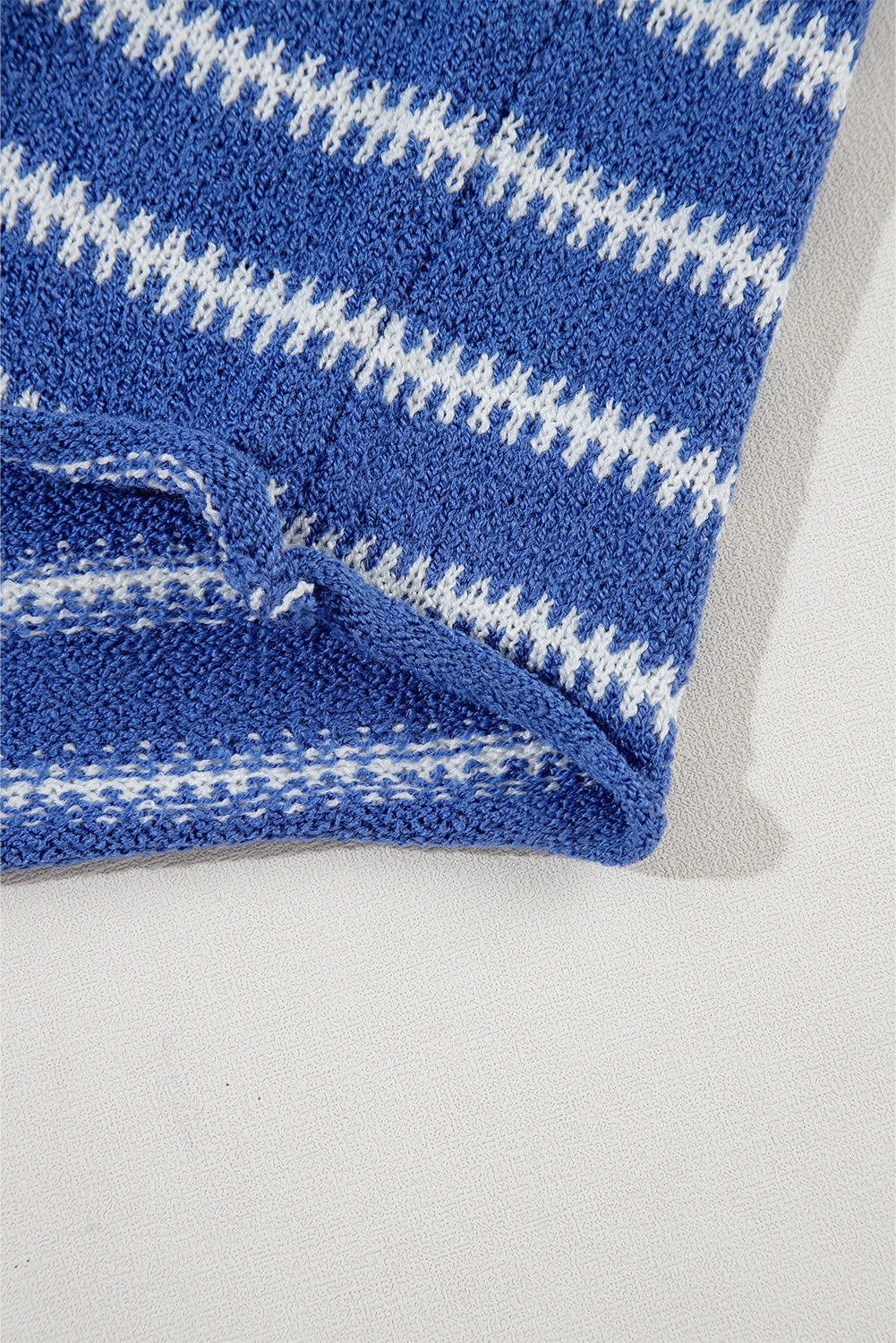 Blue Stripe Casual Sweater