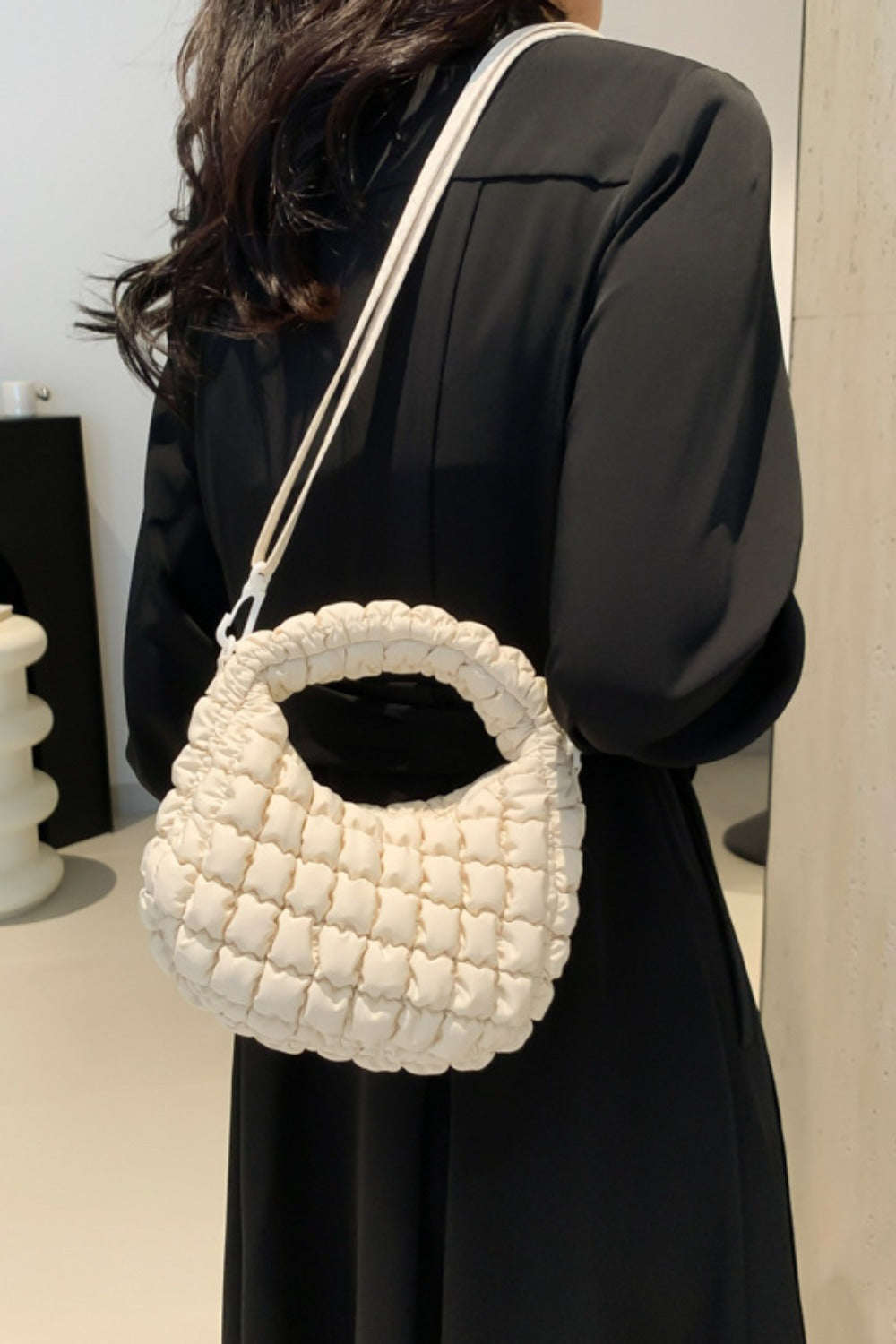 Quilted Puffy Crossbody Bag