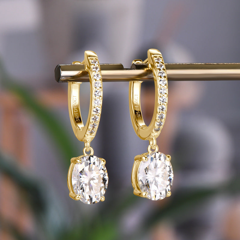 3 Carat Moissanite Earrings