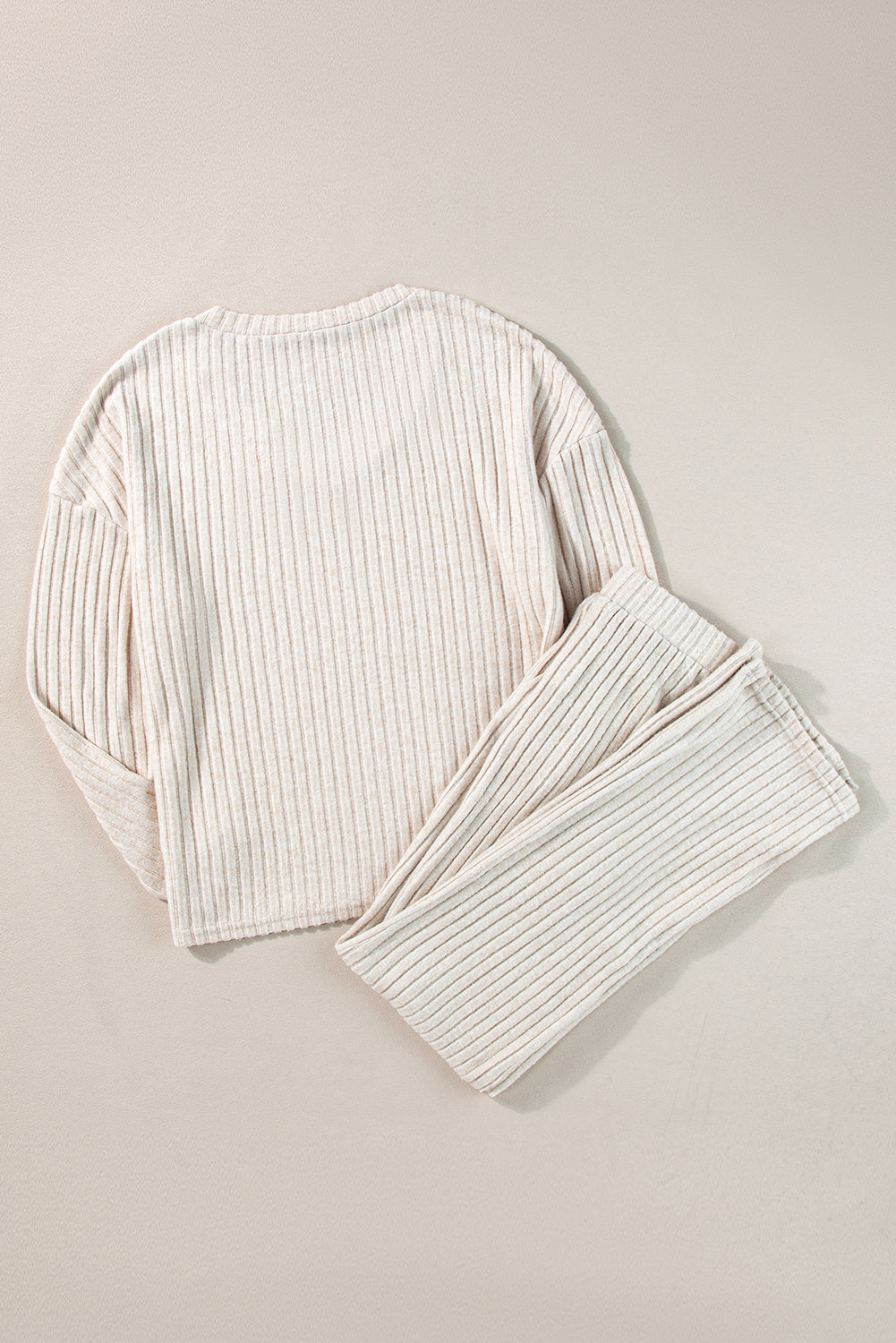 Ribbed Knit Slouchy Two-Piece Set