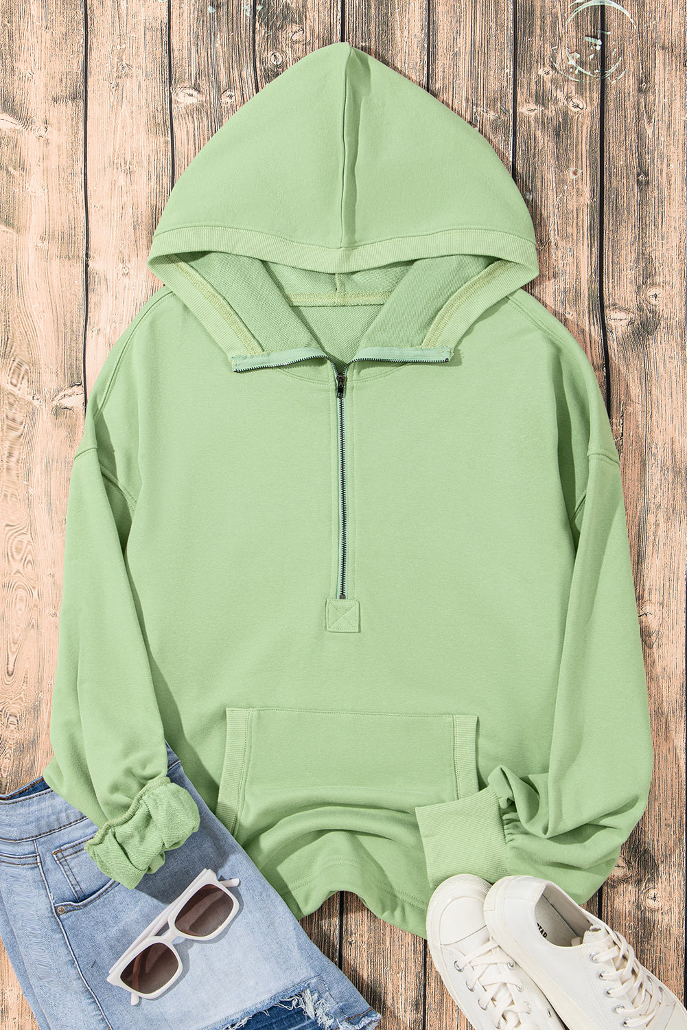 Kangaroo Half-Zip Oversized Hoodie