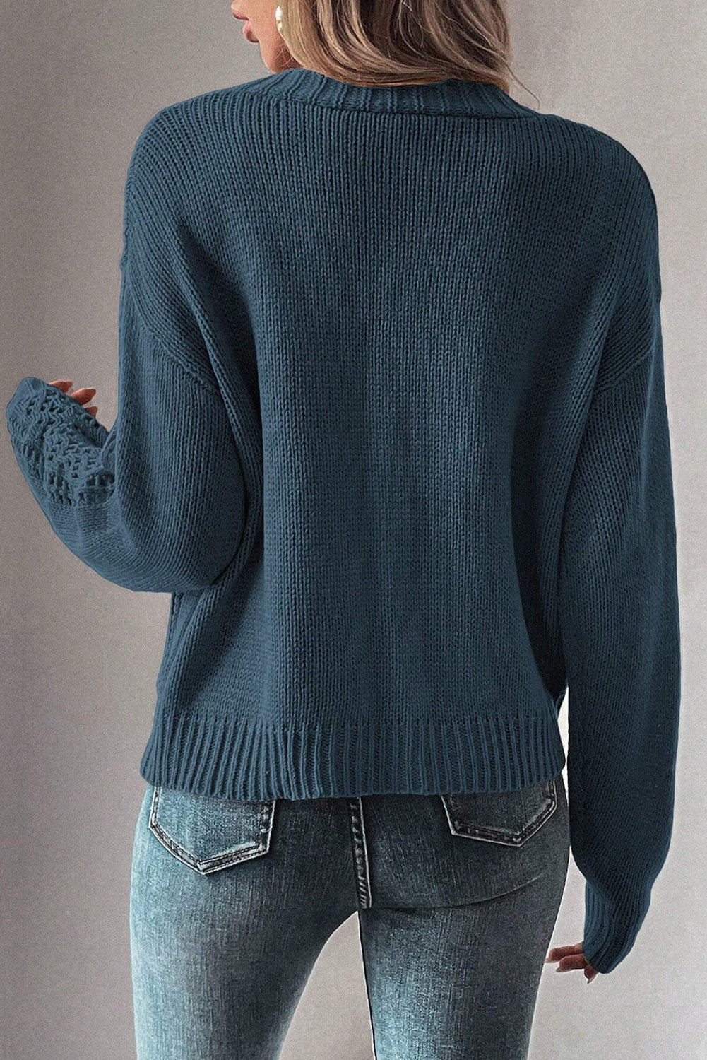 Open Knit Sweater Cardigan