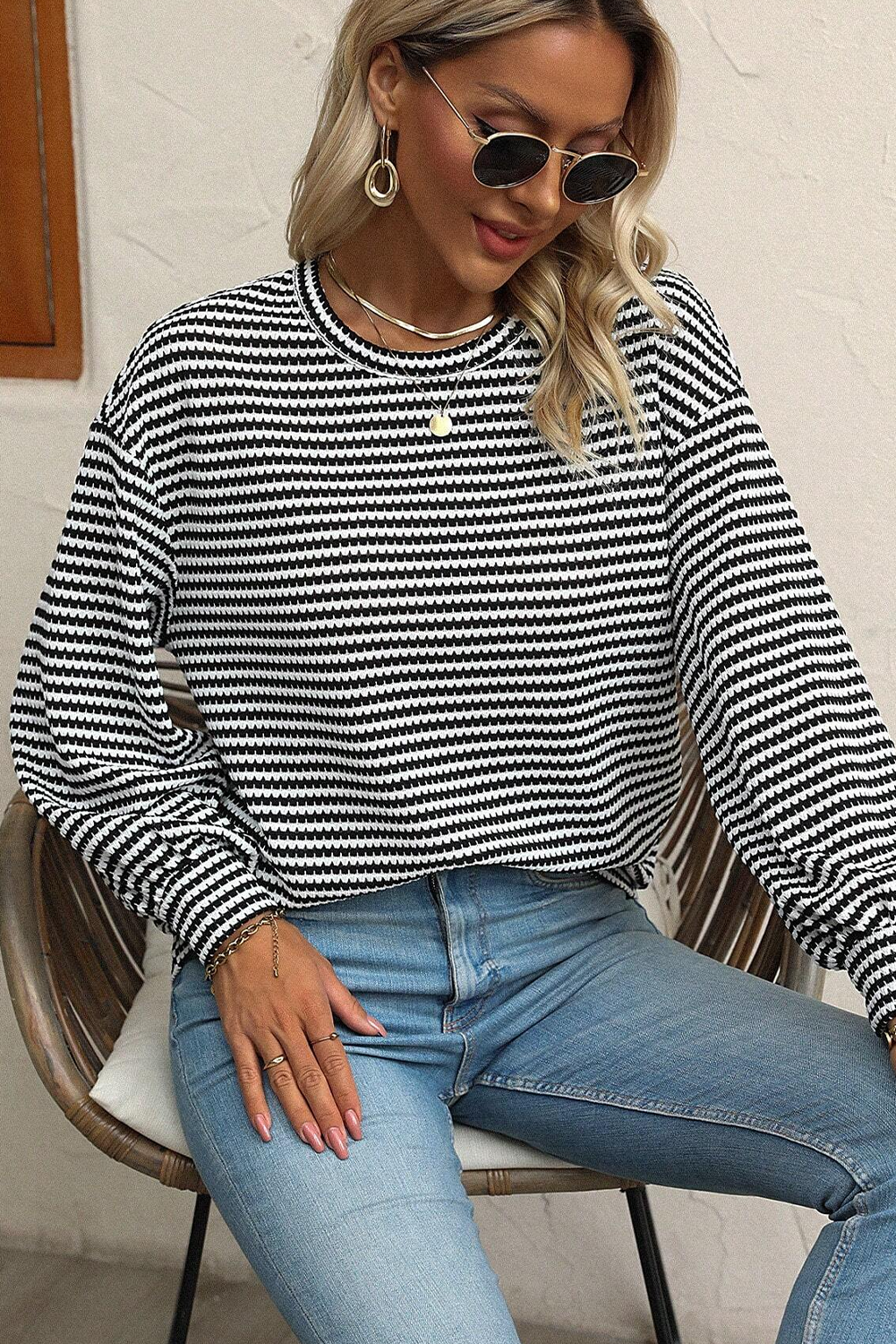 Stripe Long Sleeve Top