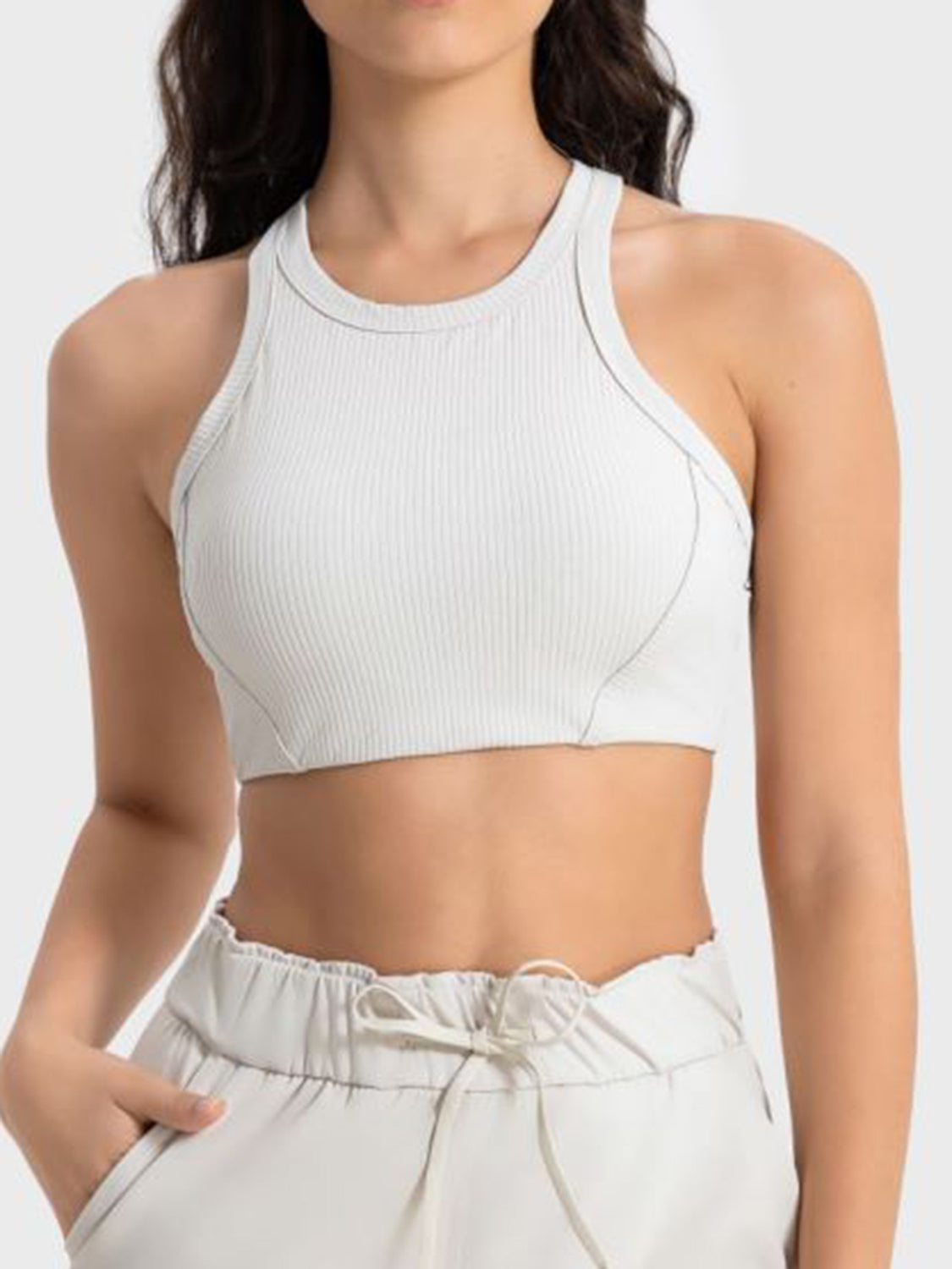 Wide Strap Cropped Active Tank