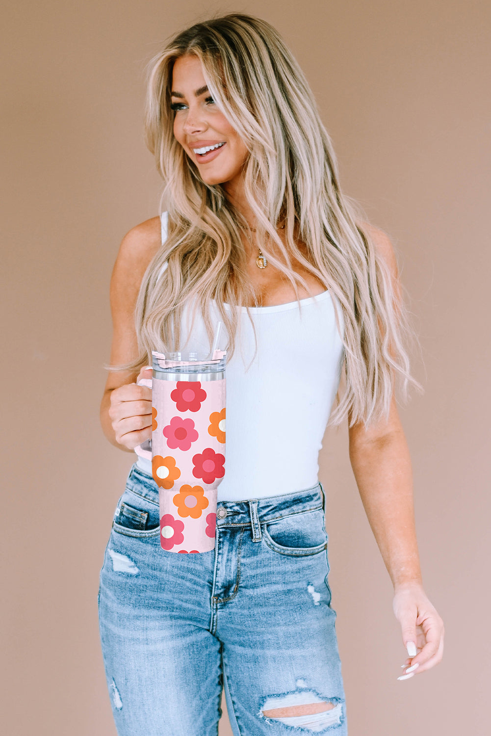 Flower Print Tumbler 40oz