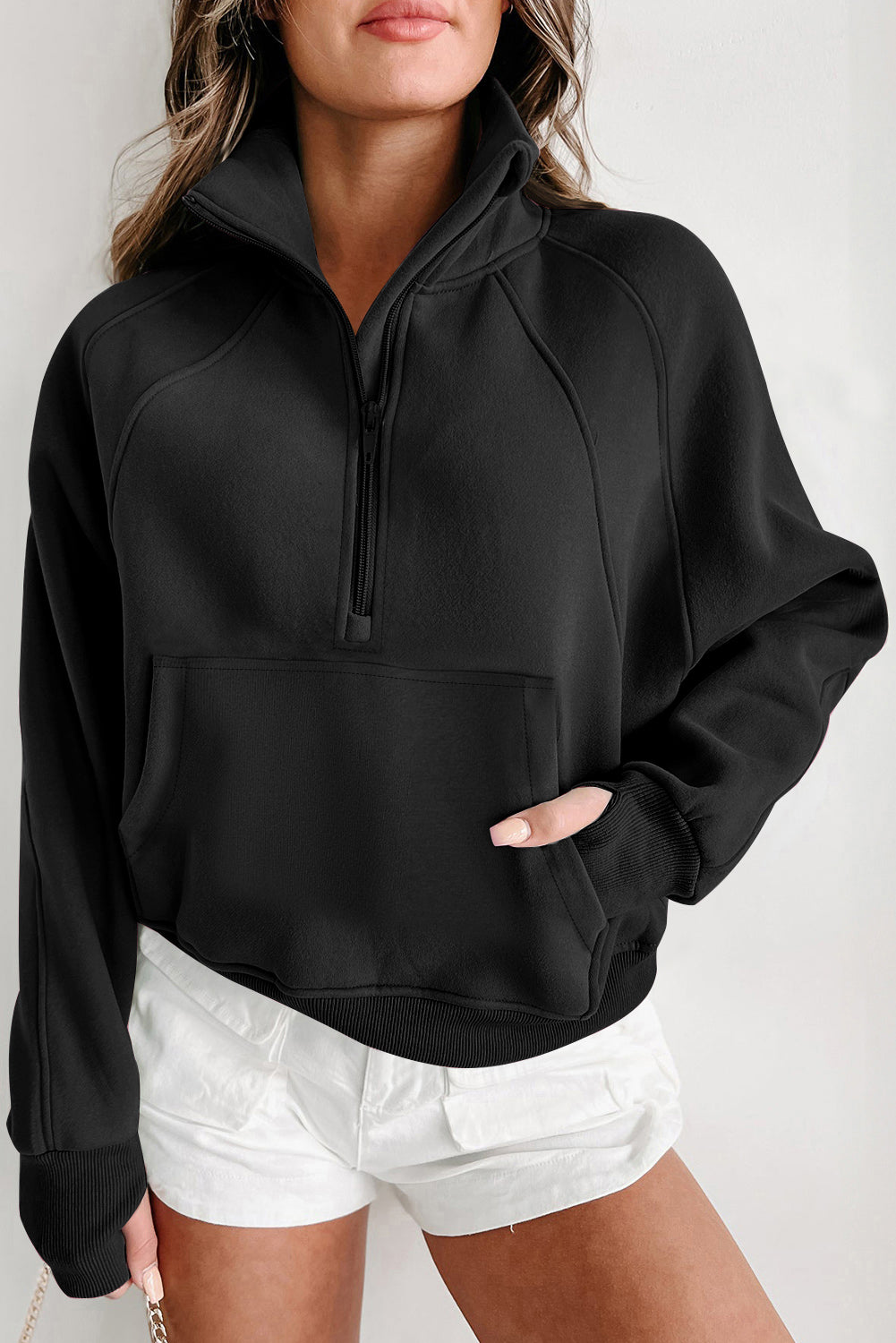 Quarter-Zip Kangaroo Sweatshirt