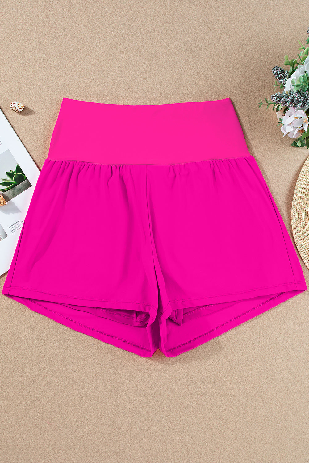 Pocketed Wide Waistband Shorts