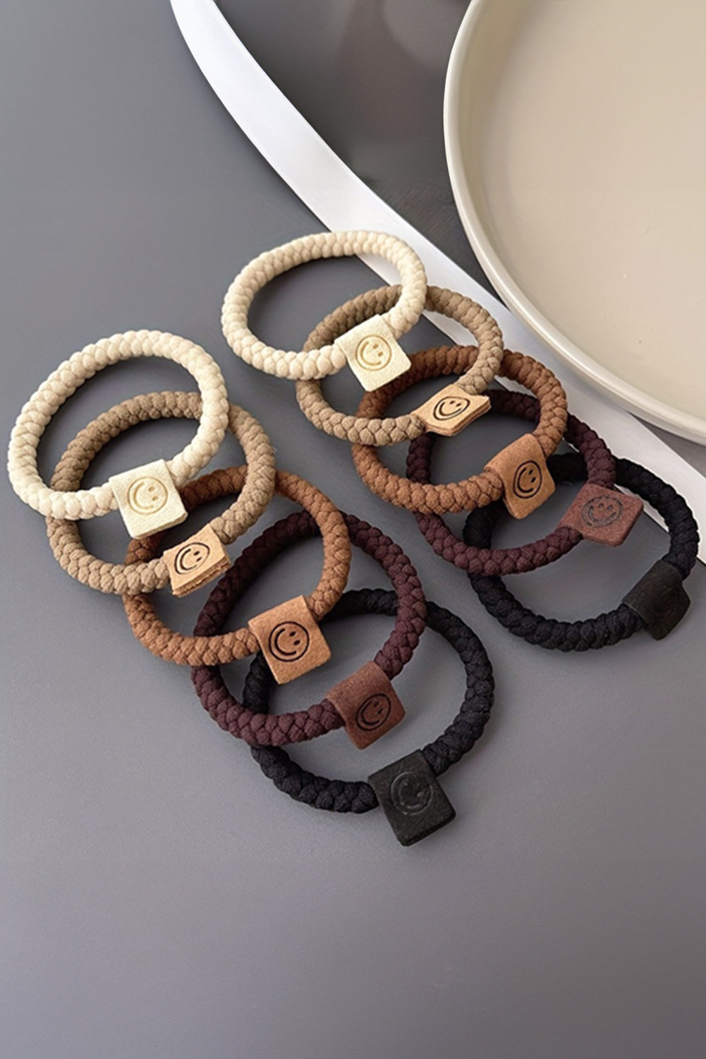 5pcs Smile Braided Hair Ties