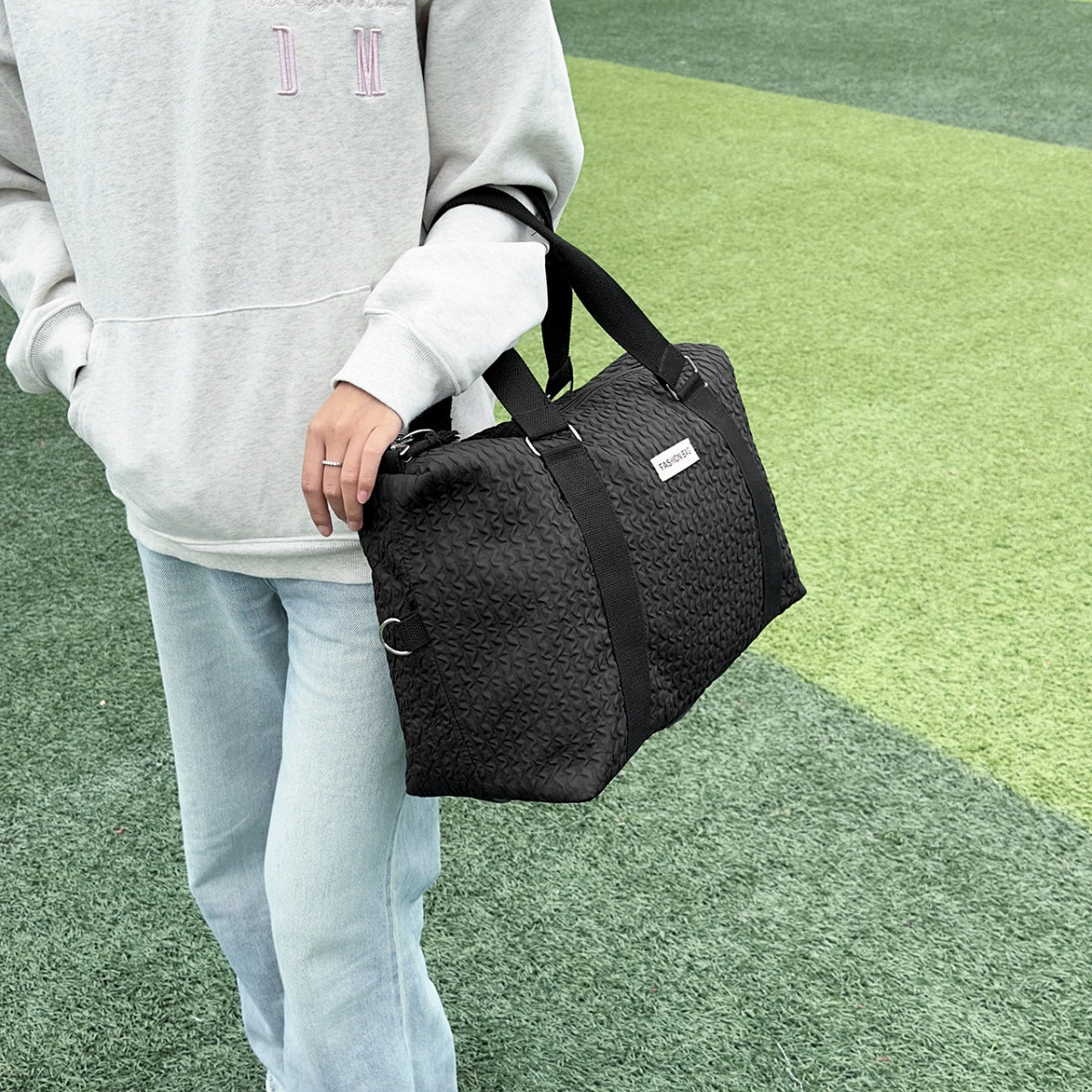 Textured Nylon Duffel Bag