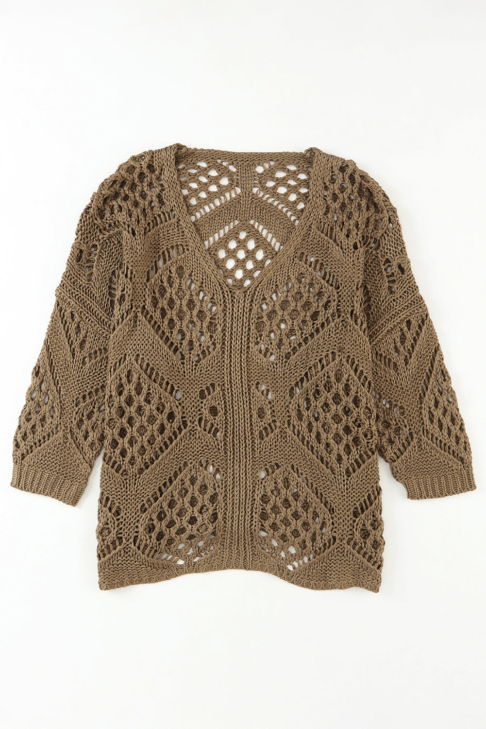 Hollowed Knit Dolman Sleeve Sweater