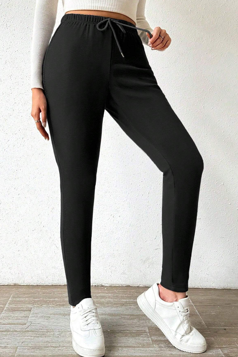 Thermal Drawstring High Waist Leggings