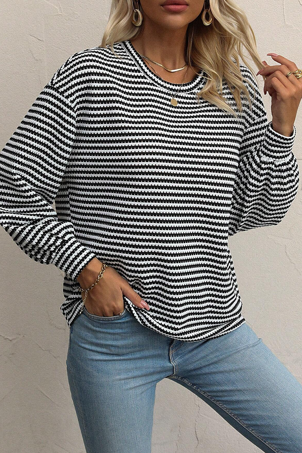 Stripe Long Sleeve Top