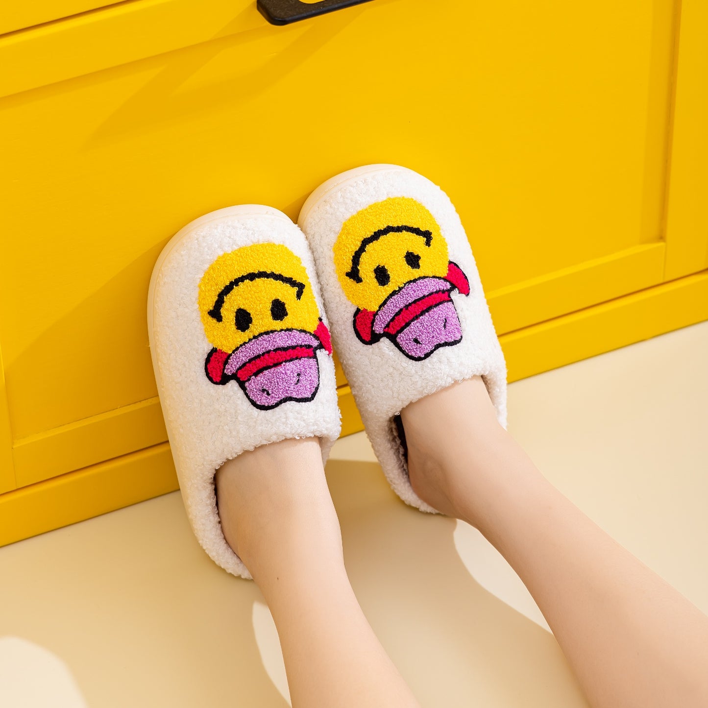 Smiley Face Cowgirl Slippers