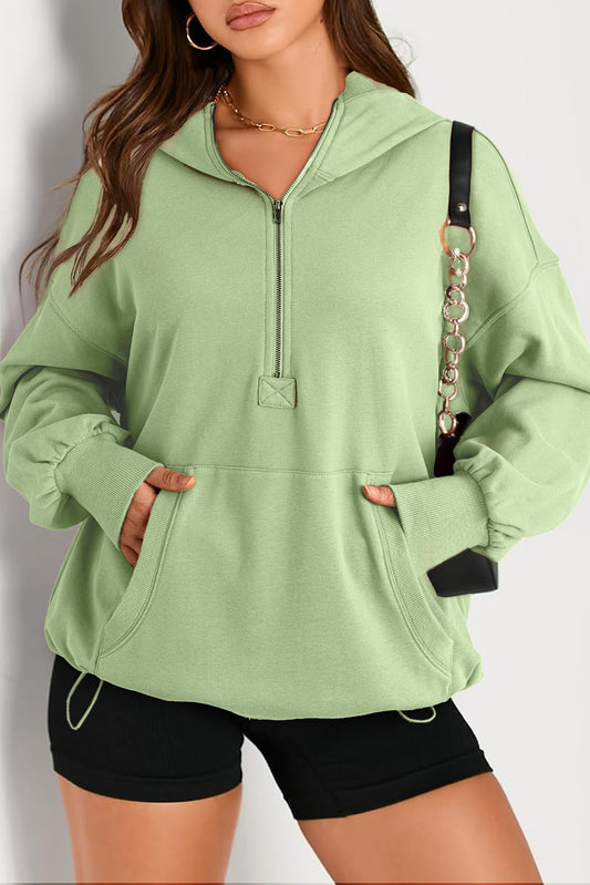 Kangaroo Half-Zip Oversized Hoodie