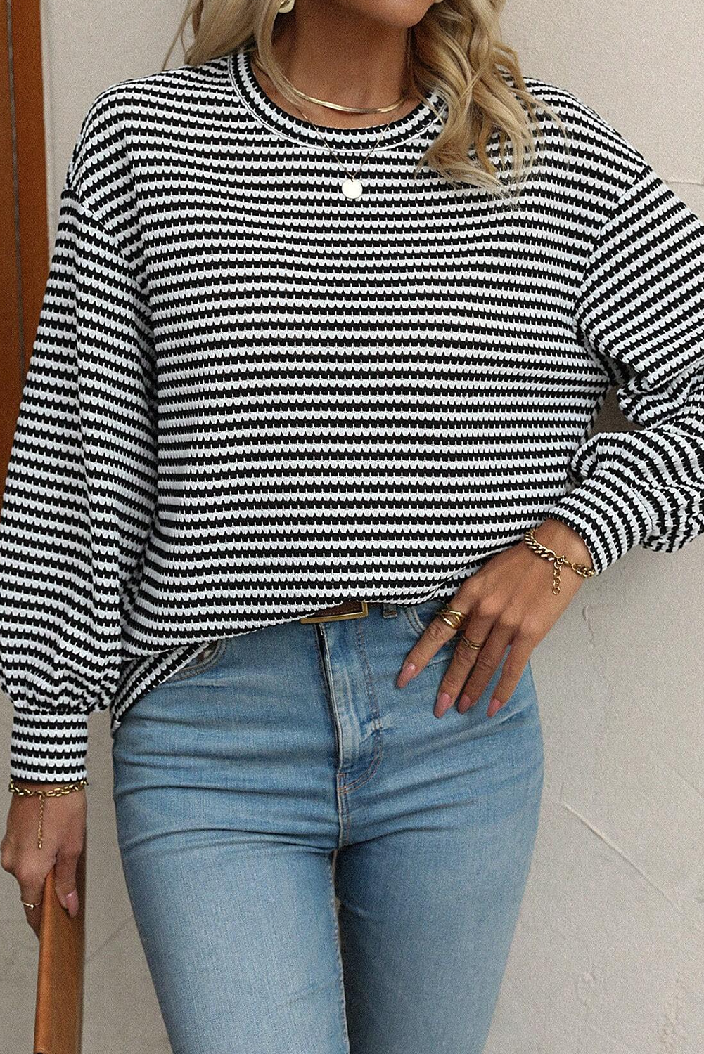 Stripe Long Sleeve Top