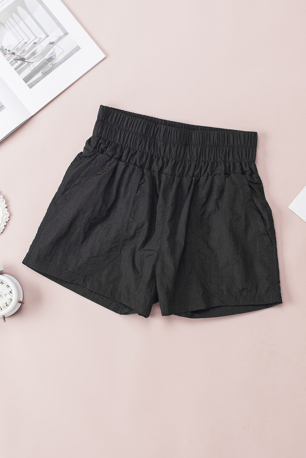 Elastic High Waist Shorts